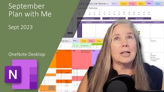 2023 OneNote September Plan with Me in the Jenuine Studios undated Planner [upl. by Kamaria407]