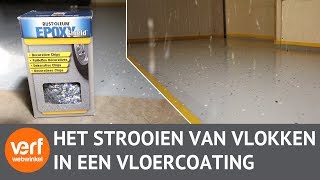 Decoratieve Vlokken strooien in Vloercoating  Schilderstips [upl. by Stromberg579]