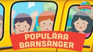 Populära barnsånger Vipp på rumpan Krokodilen i bilen Klappa händerna Hjulen på bussen mfl [upl. by Farica]