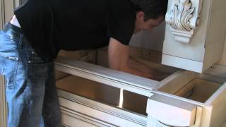 How to install white epoxy Grass drawer slides into a cabinet [upl. by Attiuqehs]