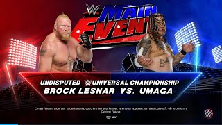 Brock Lesnar vs Umaga Undisputed WWE Universal Title [upl. by Atnad]