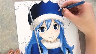 Juvia Lockser Speed Drawing Fairy Tail [upl. by Ahsilek111]