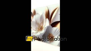 White Gold Flowers Glass Wall Art [upl. by Toshiko798]