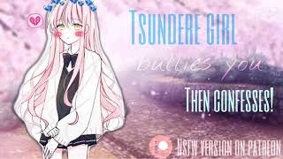 ASMRRoleplay Tsundere Girl Bullies You Then Confesses [upl. by Howund]