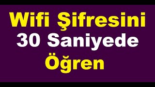 wifi şifresini nasıl görebilirim [upl. by Airdnna]