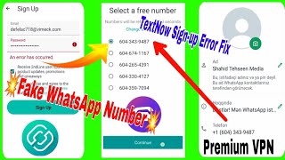 💥 TextNow virtual Whatsapp account create method 🎉 Canada 🇨🇦 number otp Whatsapp problem solutions [upl. by Veradis]