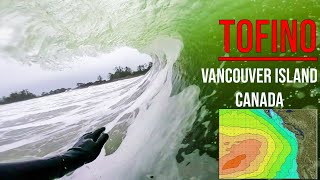 SURFING TOFINO AS BIG HOLIDAY STORM HITS  VANCOUVER ISLAND CANADA RAW POV [upl. by Chrisoula429]