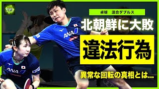 【卓球】早田ひな＆張本智和が大敗！！北朝鮮の衝撃の不正内容に一同驚愕！違法ラバーを使用して異常な回転をかけていた！？世界2位が格下に負けてメンタル崩壊がやばい状態に！？ [upl. by Ludlow203]