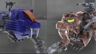 Zoids Shield Liger vs Sabre Tiger Animation Takara Tomy Zoids Series 3 [upl. by Diahann]