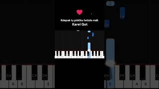 Kdepak ty ptáčku hnízdo máš  Karel Gott  Popelka noty sadpianoyt pianotutorial popelka noty [upl. by Duston]