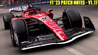 F1 23  PATCH 117  AMÉLIORATIONS ET CORRECTIFS [upl. by Nauqan884]