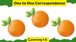 One to One Correspondence  Counting Numbers 1 to 5 [upl. by Nyram]