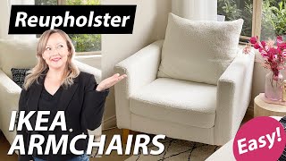 How to reupholster an Ikea Armchair or sofa  Recover amp make washable covers [upl. by Coheman960]