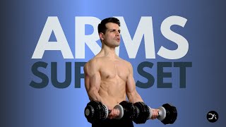 15 minute BICEPS TRICEPS Superset Workout Dumbbells [upl. by Sven]