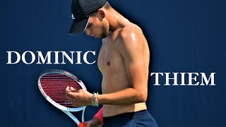 Dominic THIEM shirtless Court level practice 🎾 forehand amp backhand drills [upl. by Tildie]