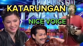 KATARUNGAN Pilipinas Got Talent Audition Part 48 song with guitar nice voice [upl. by Kast]