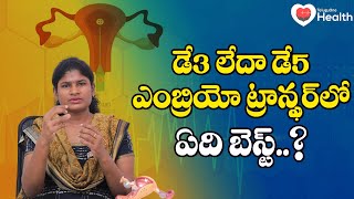 Day 3 Vs Day 5 Embryo Transfers  ఎంబ్రియో ట్రాన్స్ఫర్‌లో ఏది బెస్ట్ Ferty9 Dr Usha  8977738864 [upl. by Ayom]