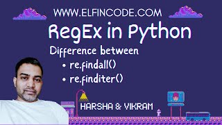 Difference between refindall amp refinditer in RegEx Pattern  RegEx Tutorial Python Part 4Python [upl. by Hsot]