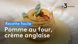 Recette facile  Pomme au four crème anglaise [upl. by Aila337]