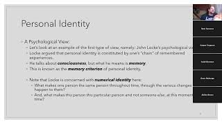 Personal Identity Part II  Mind World and Knowledge  Dr Josh Redstone [upl. by Isnyl]