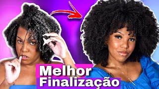 FINALIZAÇÃO ATUALIZADA DEFINIÇÃO E VOLUME CABELO CRESPO [upl. by Bret]