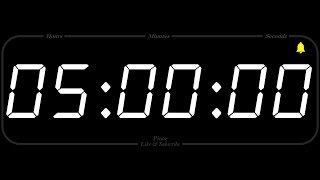 5 Hour  TIMER amp ALARM  1080p  COUNTDOWN [upl. by Ahsineb83]