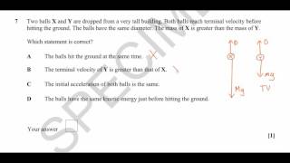 Q7 OCR Breadth in Physics specimen paper terminal velocity [upl. by Cecelia227]