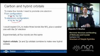 nanoHUBU Atoms to Materials L22 Electronic Structure amp Bonding  Structure of Simple Hydrides [upl. by Blanchette]