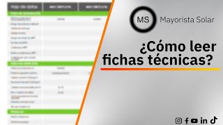 Aprende a leer fichas técnicas de los Paneles Solares [upl. by Lila]