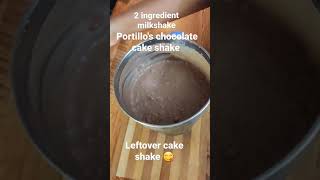 shorts Portillos chocolate cake shake2 ingredient milkshakeLeftover cake shakeUSA Famous cake [upl. by Norat835]