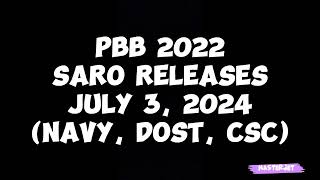 PBB 2022 SARO RELEASES JULY 3 2024 NAVY DOST CSC [upl. by Etteraj]