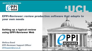 Setting up a typical review using EPPIReviewer Web [upl. by Ahsienal490]