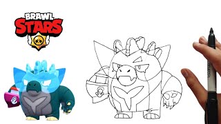 How to draw New Skin Godzilla Buzz New Season from Brawl Stars [upl. by Downey]