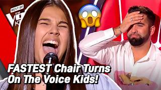 The FASTEST CHAIR TURNS on The Voice Kids ⚡ [upl. by Tristas]