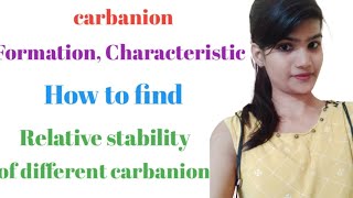 Carbanion  Introduction characteristics How to find stability of different carbanions [upl. by Coates30]