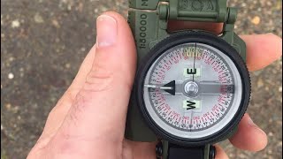 THIS is how to use a Compass Lensatic Compass for beginners [upl. by Leahcimauhsoj]