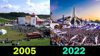 Evolution of Tomorrowland Stages and Crowd 2005  2022 [upl. by Apurk]