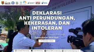 Deklarasi Anti Perundungan Kekerasan dan Intoleran [upl. by Volney]