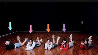 Lucky Girl Syndrome ILLIT Dance Practice Mirrored 4 Members Version Guide Arrows 4K [upl. by Ativahs]