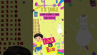 2 Times Table Song  Times Table Songs  Multiply by 2  Times Table Fun  Number Fun TinyTotzKidz [upl. by Noek]