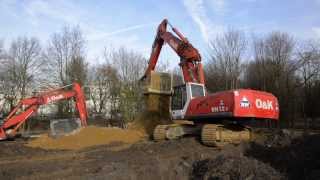 Zwei OampK RH 125 Bagger mit OilQuick im Einsatz [upl. by Ru758]