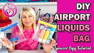 Airport Liquids bag Clear vinyl pouch tutorial Toiletry Bag [upl. by Powel]