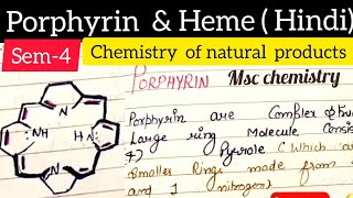 porphyrin amp heme sem4  chemistry of natural products Mscchemistryclassses [upl. by Owiat]