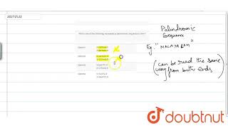 Which one of the following represents a palindromic sequence in DNA [upl. by Afnin]