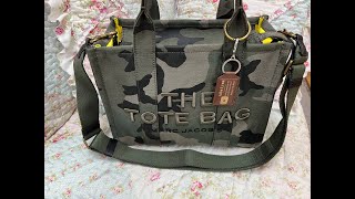 Whats in my Marc Jacobs Camo Tote Bag [upl. by Rocher]