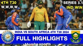 INDIA VS SOUTH AFRICA 4TH T20I 2024 FULL HIGHLIGHTS  IND VS SA 4TH T20 HIGHLIGHTS [upl. by Arley]