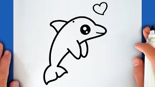 HOW TO DRAW A DOLPHIN [upl. by Loats]