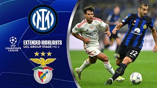 Inter vs Benfica Extended Highlights  UCL Group Stage MD 2  CBS Sports Golazo [upl. by Joette546]