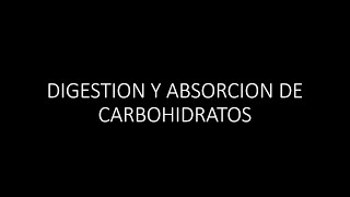 Digestion y Absorcion de Carbohidratos [upl. by Alleirbag767]