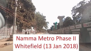 Bangalore Metro Namma Metro Whitefield Extn work in progress Graphite India itpl road [upl. by Ahsilav]